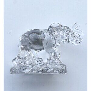 Princess House Wonders of the Wild 24% Lead Crystal Elephant Figurine Germany
